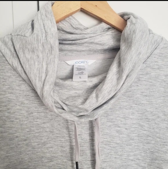 Jockey  Women's Grey Cowl Neck Light Pullover Sweater Large - Picture 3 of 3